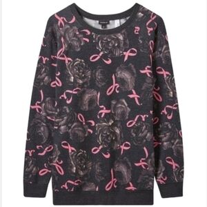 Torrid Breast Cancer Awareness Cozy Fleece Crew Neck Raglan Sleeve Sweatshirt